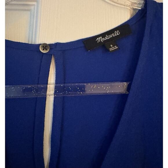 Madewell Blue Daybloom Popover V-Neck Tank Blouse Size S - Picture 6 of 6